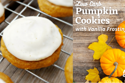 Thumbnail for Low Carb Pumpkin Cookies with Vanilla Frosting