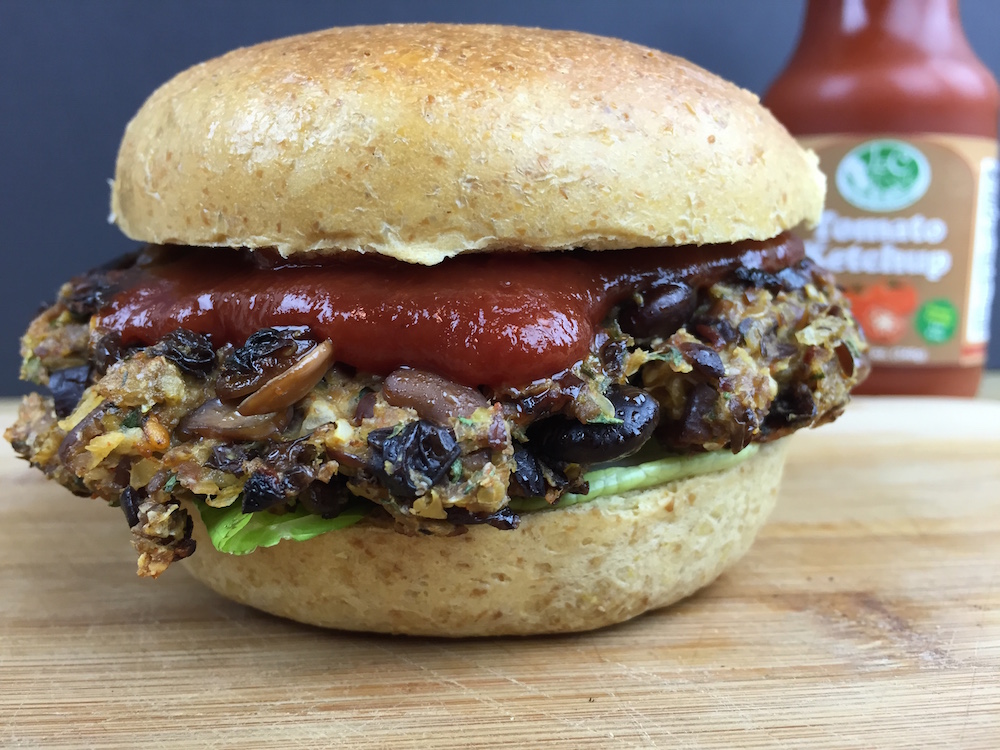 Thumbnail for Low Carb Southwestern Black Soy Bean Burgers