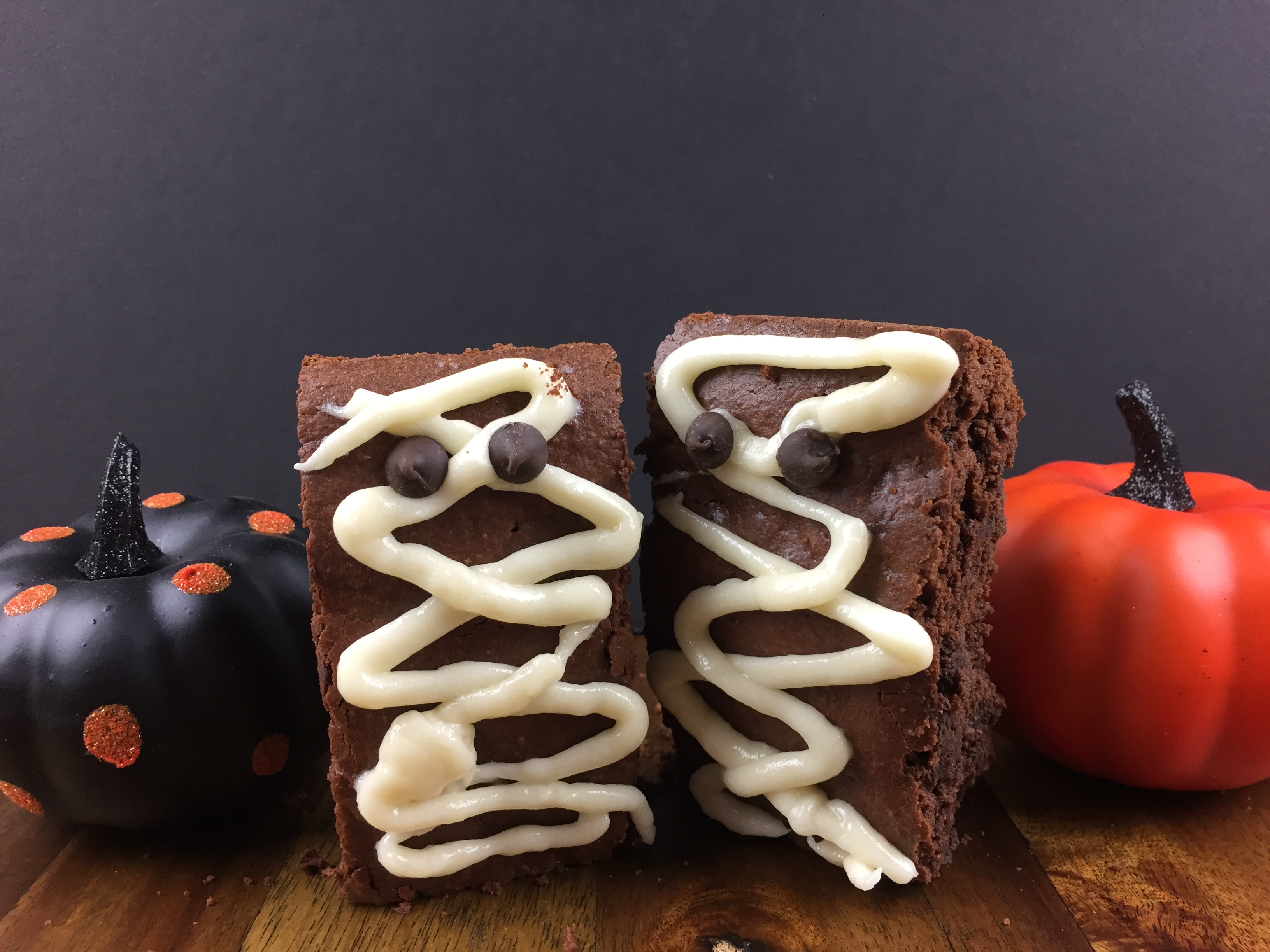 Thumbnail for Low Carb Spooky Mummy Brownies