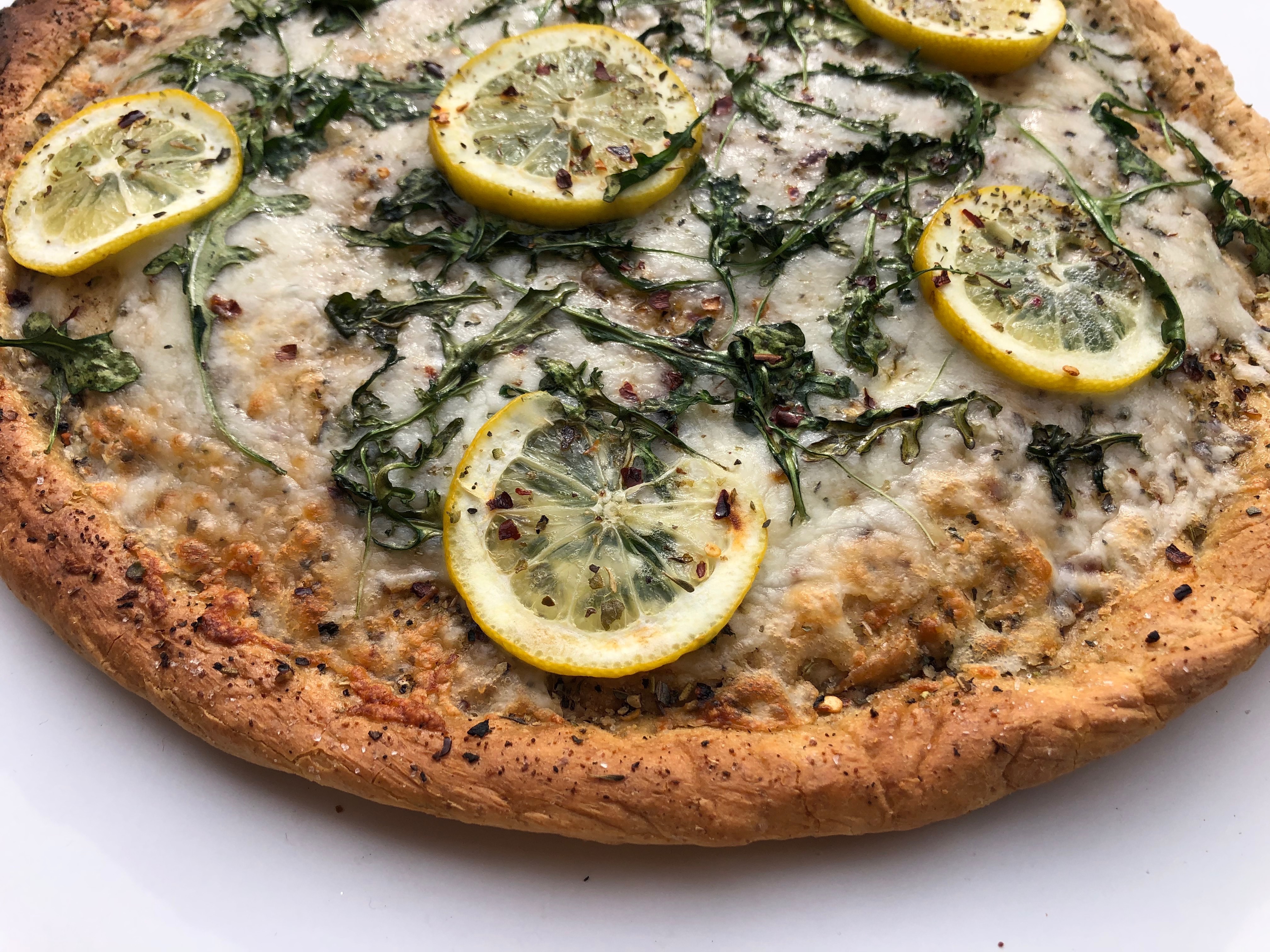 Thumbnail for Low Carb Lemon Arugula Pizza