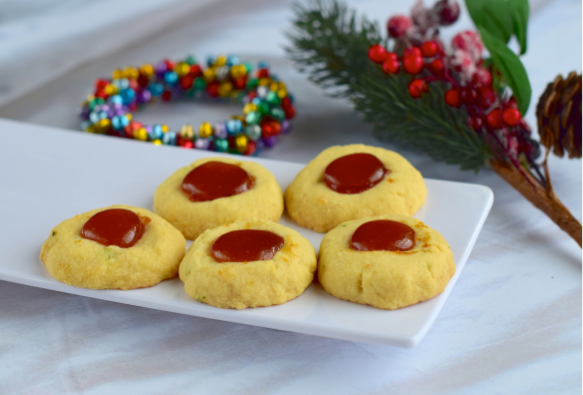 Thumbnail for Low Carb Jam Thumbprint Cookies