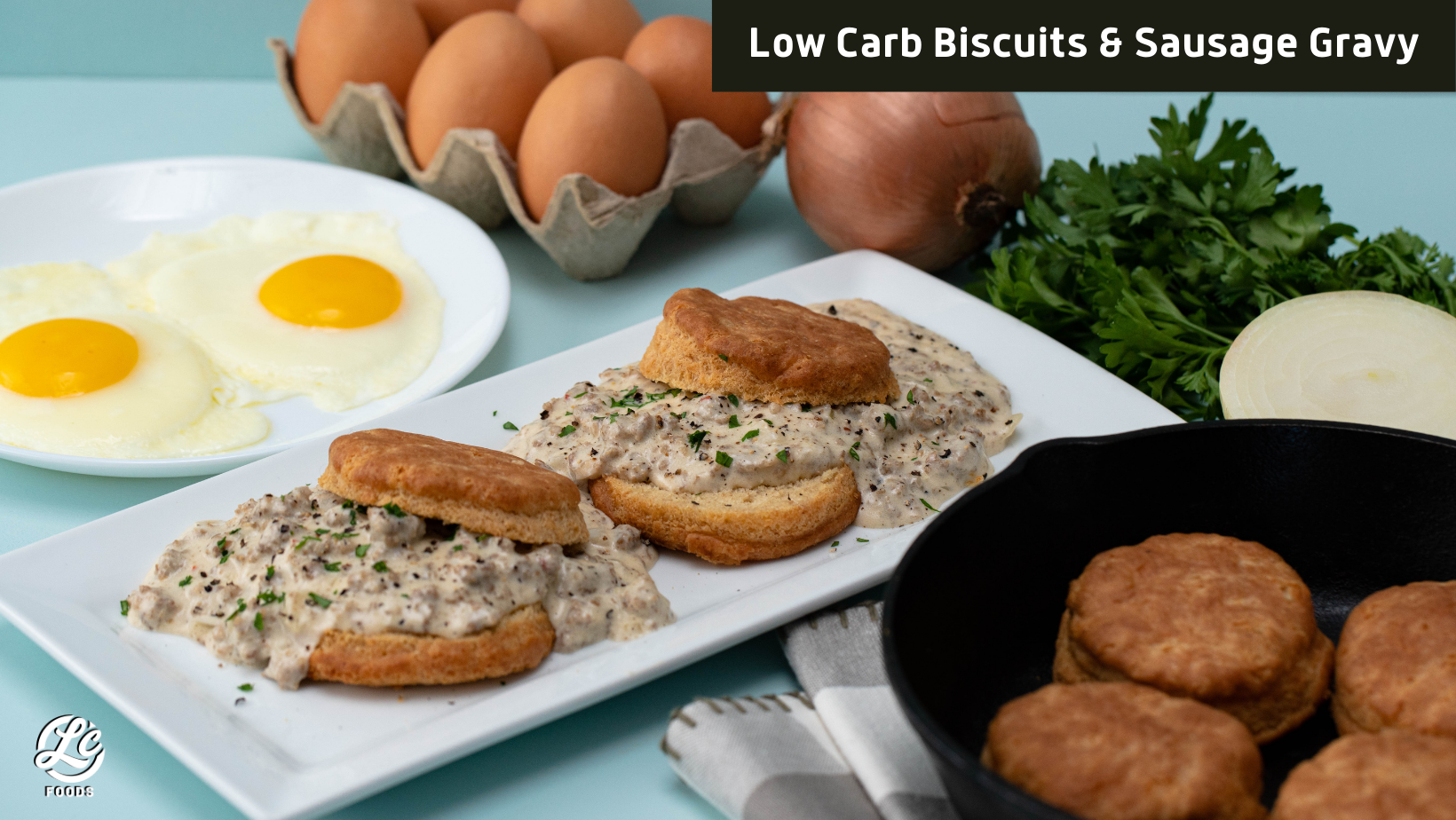 Thumbnail for Low Carb Biscuits and Sausage Gravy