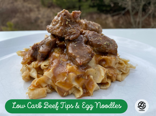 Thumbnail for Low Carb Beef Tips & Egg Noodles