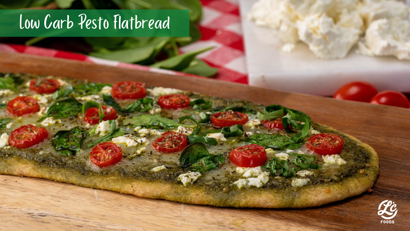 Thumbnail for Low Carb Pesto Flatbread