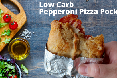 Thumbnail for Low Carb Pepperoni Pizza Pockets