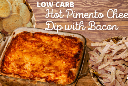 Thumbnail for Low Carb Hot Pimento Cheese Dip with Bacon