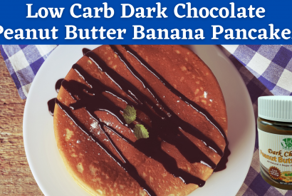 Thumbnail for Low Carb Dark Chocolate Peanut Butter Banana Pancakes
