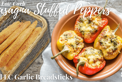 Thumbnail for Low Carb Lasagna Stuffed Peppers