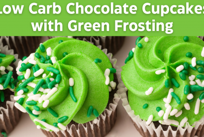 Thumbnail for Low Carb Chocolate Cupcakes with Green Frosting