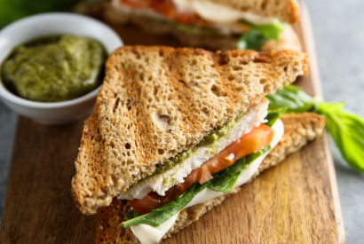 Thumbnail for Low Carb Grilled Chicken Avocado Sourdough Sandwich