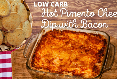 Thumbnail for Low Carb Hot Pimento Cheese Dip with Bacon