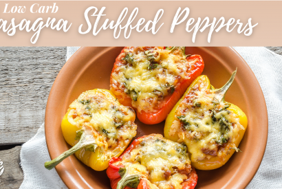 Thumbnail for Low Carb Lasagna Stuffed Peppers