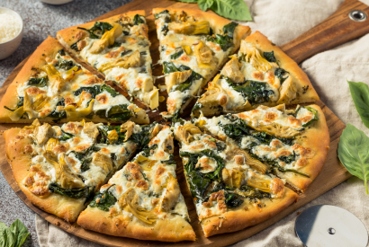 Thumbnail for Low Carb Chicken Bacon Artichoke Pizza