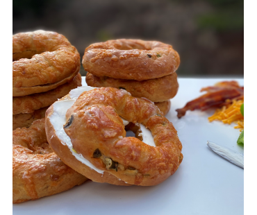 Low Carb NY Style Jalapeno Cheddar Bagels 3 pack - Fresh Baked