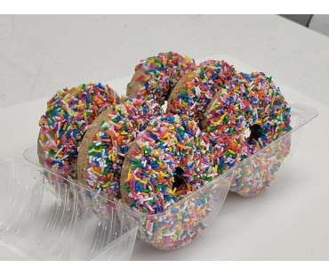 Low Carb Rainbow Sprinkles Donuts 6 pack - Fresh Baked