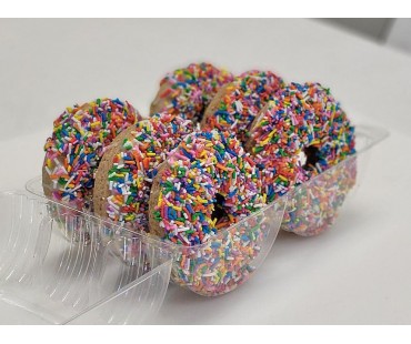 Low Carb Rainbow Sprinkles Donuts 6 pack - Fresh Baked