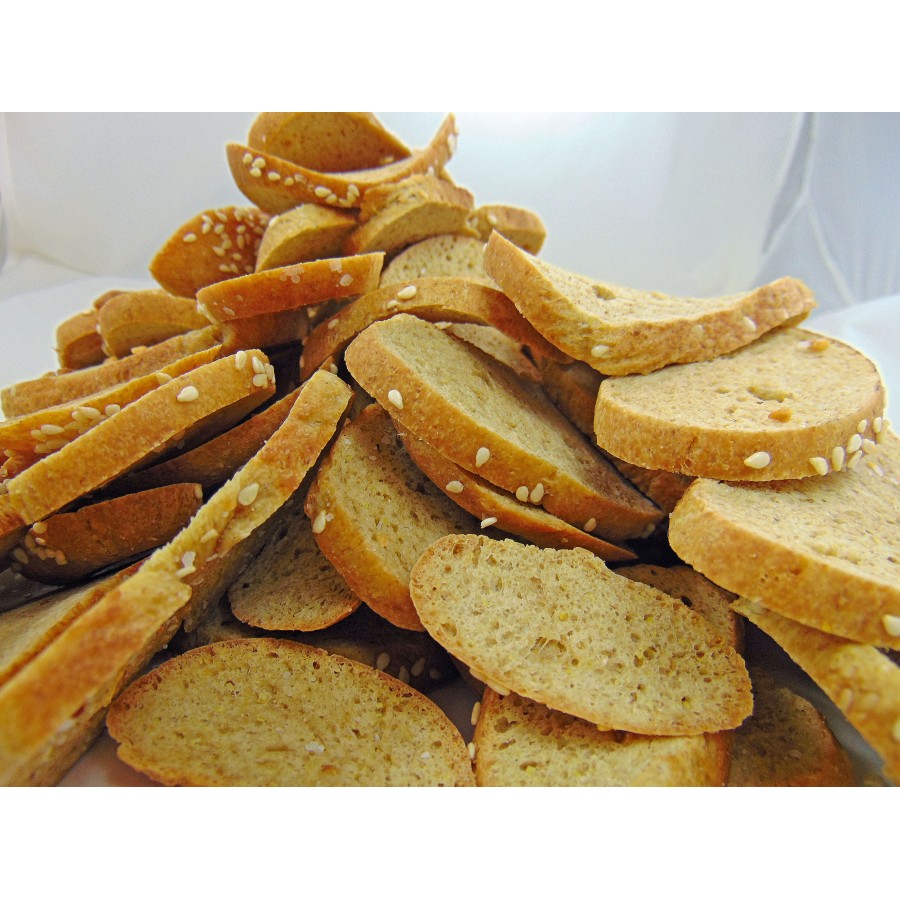 Low Carb Sea Salt and Garlic Bagel Chips Fresh Baked