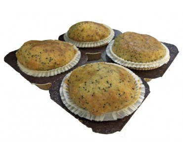 Low Carb Lemon Poppy Seed Muffins 4 Pack - Fresh Baked